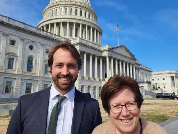 Dr. Megdal and Michael Seronde in front of the U.S. Capitol Building