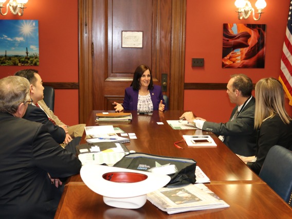 UArizona staff speak with Congresswoman McSally in her office