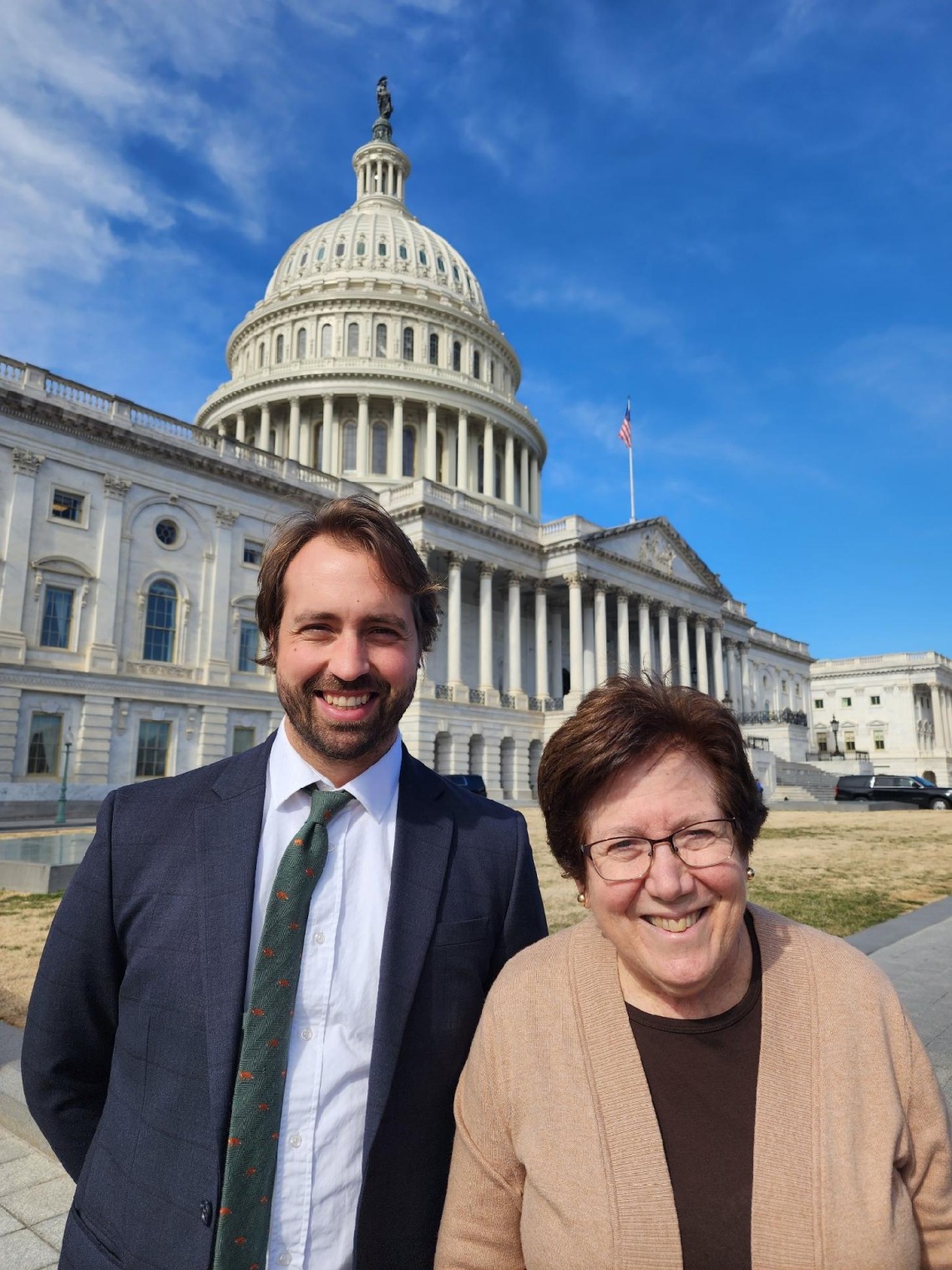 Dr. Megdal and Michael Seronde in front of the U.S. Capitol Building