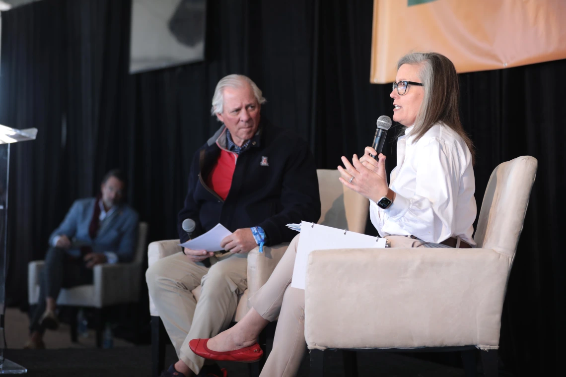 UA Pres. Robbins and Gov. Hobbs speak at fireside