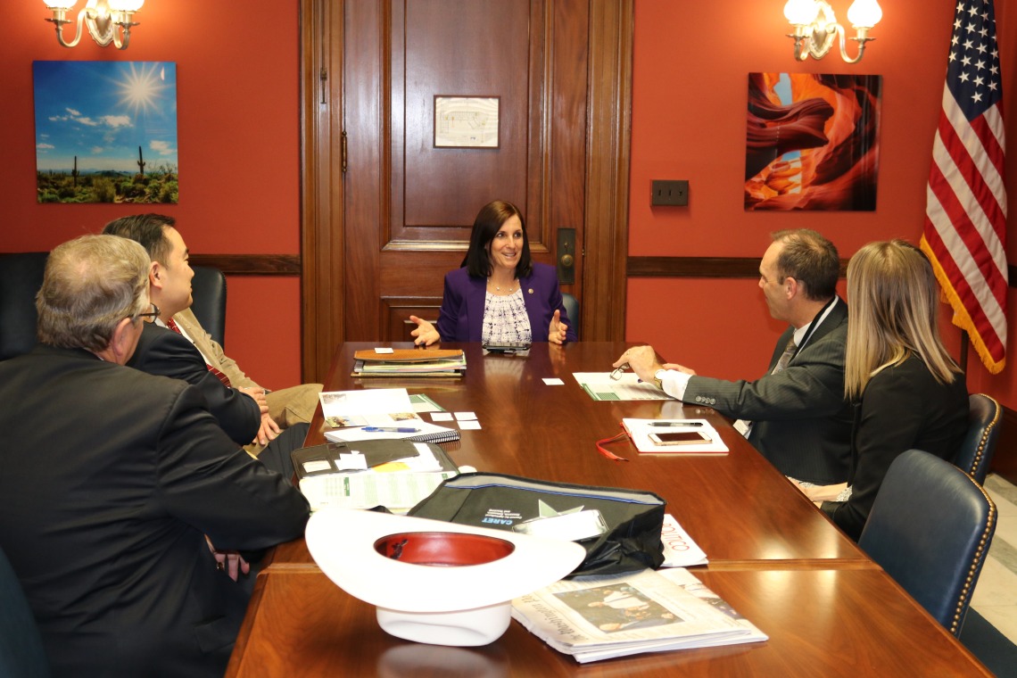 UArizona staff speak with Congresswoman McSally in her office