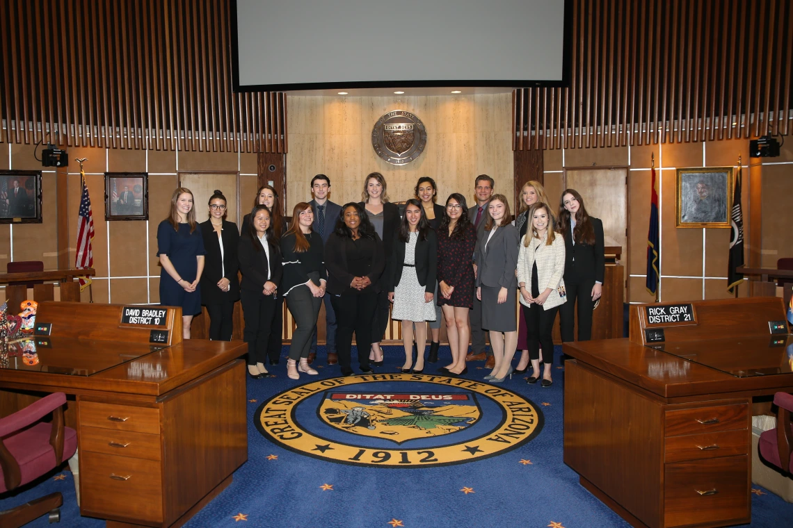 University of Arizona Legislative Interns at the Arizona State Capitol