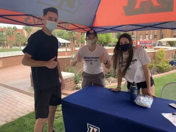 Student ambassadors at event